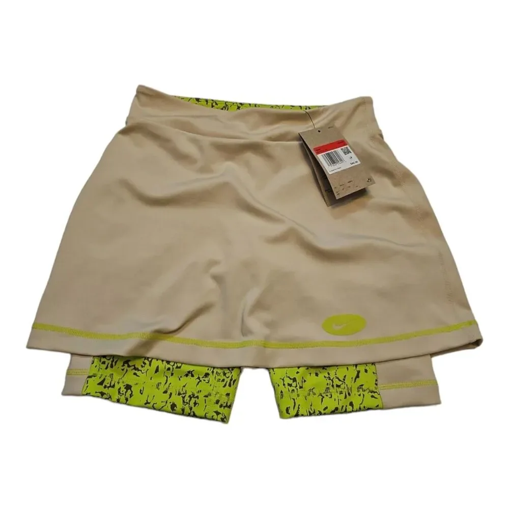 Nike Girl’s 2 in 1 Training Skirt Dri Fit DO7115-126, Size Youth Large, NEW